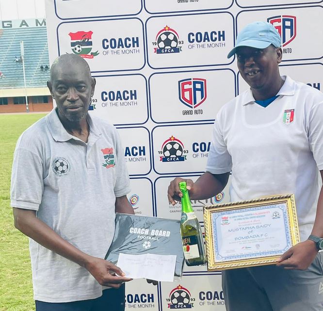 GamFootCoaches's tweet photo. *ICYMI*
@TheGambiaFF Coach of the Month
Men's 1st Division ✅
Men's 2nd Division✅
Award-winning coaches 🥇🥇
#AlieuJagne #HawksFC @hawksfcgambia
#MustaphaSaidy #BombadaFC @BombadaFc
#TeamGFCA #GrandAuto
📸 @Gmfootballfans 📸 https://t.co/7pbraNm0wK