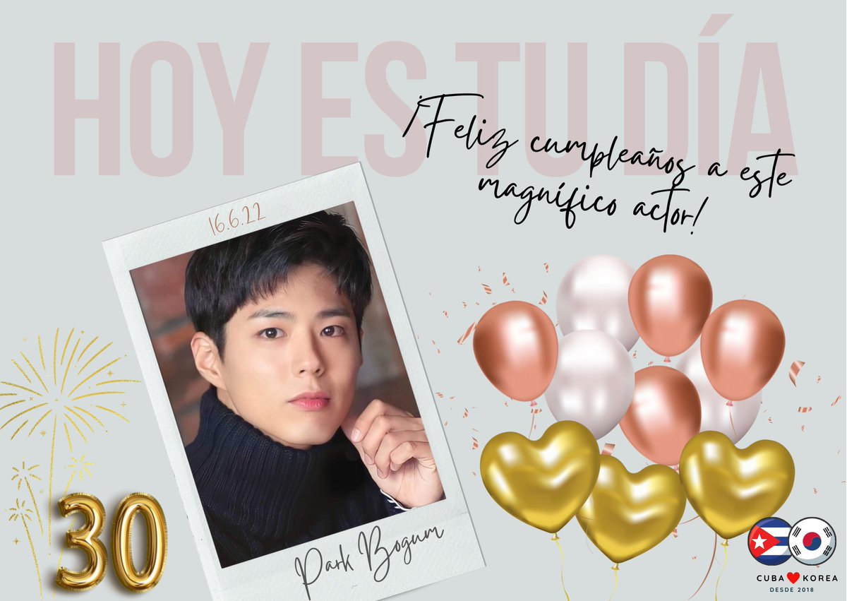 CubaKorea's tweet photo. Feliz Cumpleaños al actor #ParkBoGum! 🎉🎂🎊🎁
Los miembros de #CubaAmaKorea  celebran tu cumpleaños! 🇨🇺
.
.
.
#HappyBogumDay  #박보검 #Happy30thBogummy #Bogummy @BOGUMMY #박보검616Happiness30
#여름처럼_뜨거울_박보검의_서른
#OurSummerBOGUMday https://t.co/fv9mqifiG8