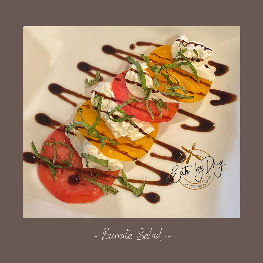 DreyEats's tweet photo. Burrata Salad ~ The only time I’ll eat raw tomatoes! So good, I think I’ll have another one 🥰 #eatsbydrey #burrata #burratacheese #burratasalad #yellowtomatoes #tomatoes #freshbasil #balsamic #tomatolover #burratalovers https://t.co/xpM2jrvBRK