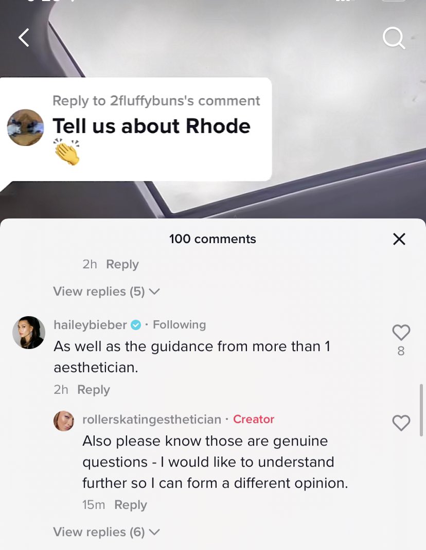 changeseli's tweet photo. rhode is hailey’s baby so she’s going to defend her ! https://t.co/Py3BdIc7ob