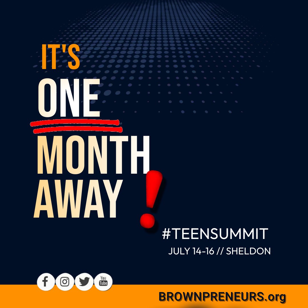TIME IS TICKING❗️ The 2022 #TeenSummit is right around the corner. Dont miss out❗️Space is limited. Visit our website today to reserve your spot

#brownpreneurs #entrepreneur #teens #stlouis #nonprofit