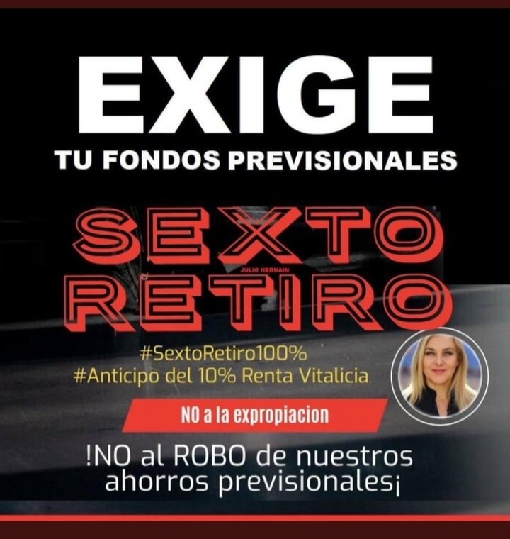 ximenag18336906's tweet photo. #6retiro100%
@PamJiles 
@gabrielboric 
@KarolCariola 
Déjate de comer los postres kariola.
Necesitamos comer
Pagar deudas.
Se vienen vacaciones de niños..
SABES QUE COMERAN..
RENUNCIA.. https://t.co/cloajIUe1q