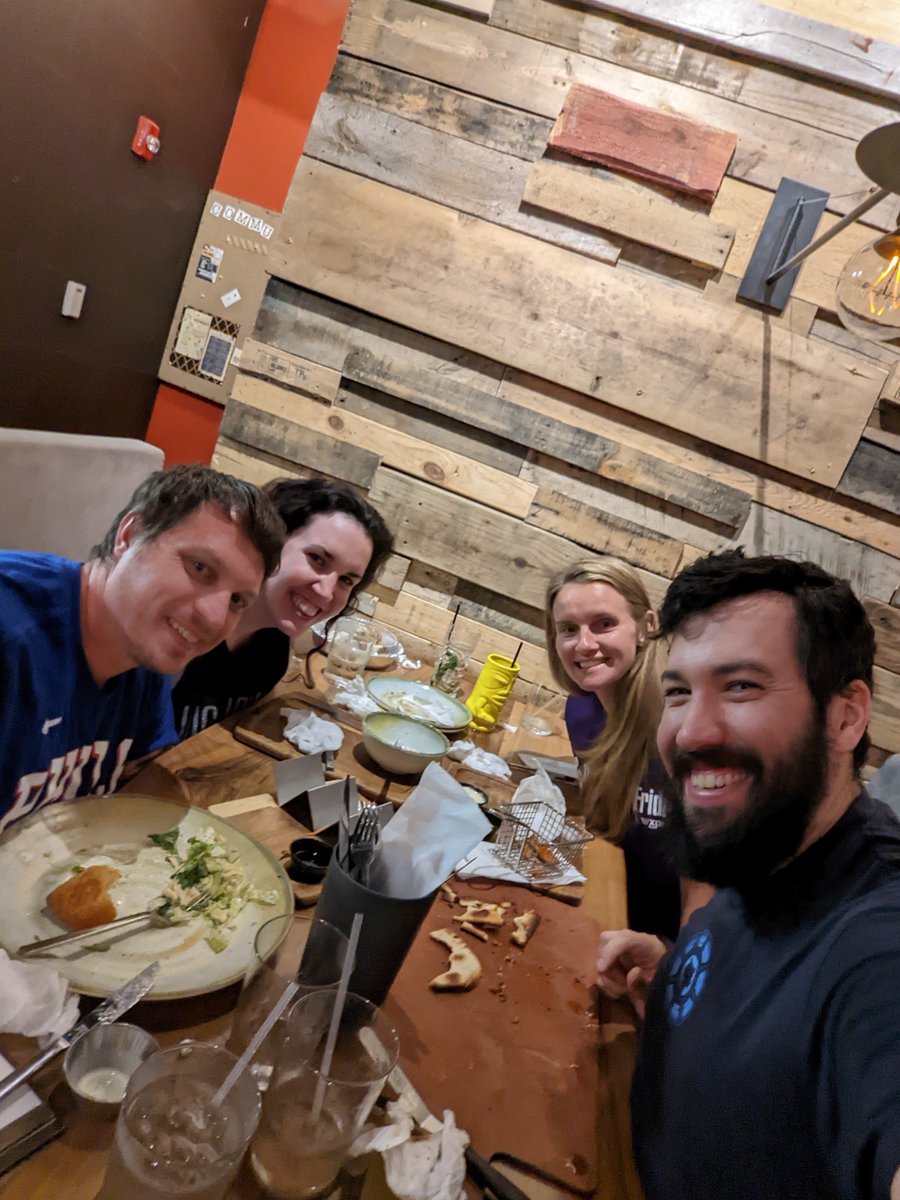 Post #RailsConf2022HomeEdition dinner (and drinks) with #rubyfriends 😀

@TimCareyCodez @meg_gutshall