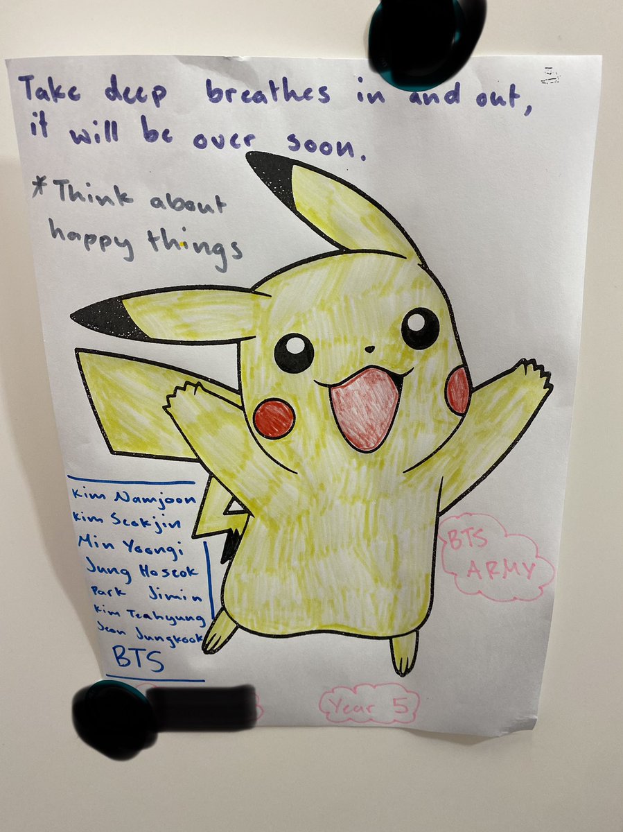 ArmixerNoona's tweet photo. A baby ARMY aged 9-10 yrs made this to encourage other kids who were taking their vaccines. This is too cute! @BTS_twt inspires so many people regardless of age 💜 https://t.co/4dxtbCjrg4