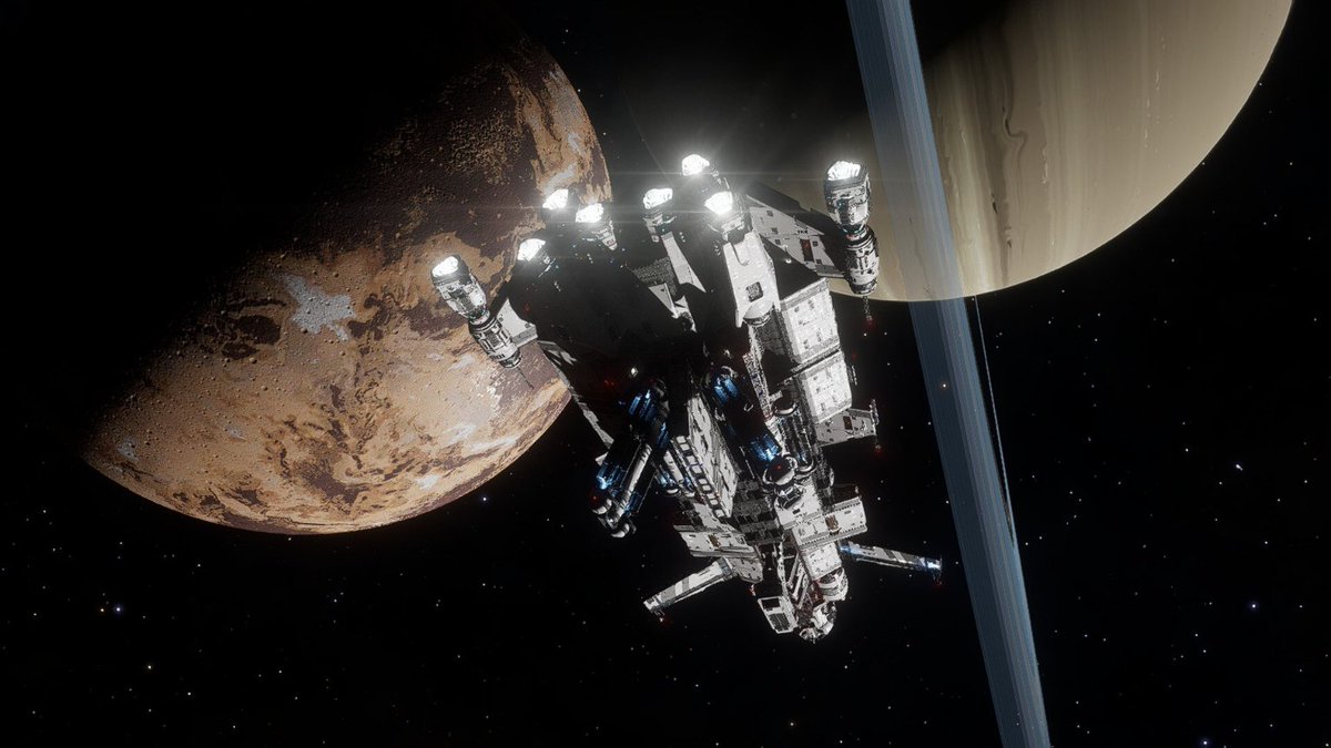 CmdrHelios's tweet photo. "Our friends at @WhitetipOps are planning a trip out to Colonia. Deep Space Nyan is in need of Trit, so I'm giving them a hand.

"Still lots of mining to be done, though. Where's @CmdrRhea when you need her?" https://t.co/VOu8pljHgz