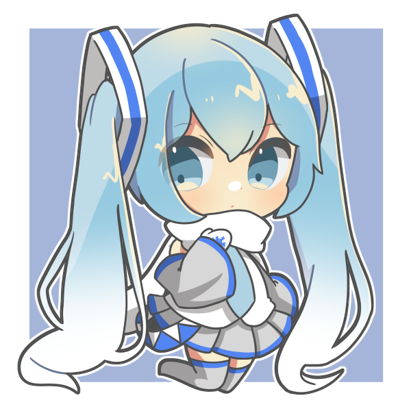 初音ミク ,雪ミク 「雪ミク2011!
#初音ミク 」|しゅやのイラスト