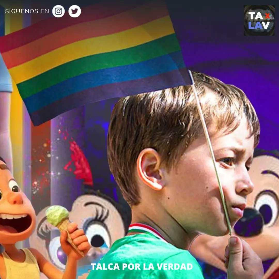 talca_la's tweet photo. Explico como el objetivo principal de Disney y otras compañías es ad0ctrinar política e ideológicamente a nuestros hijos 🏳️‍🌈🌈🏳️‍⚧️ https://t.co/xNo3Ae3x9I