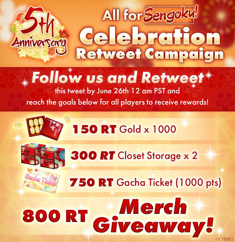 ikesen_en's tweet photo. 🎉5th Anniversary Retweet Campaign!🎉

We're having a giveway to celebrate Ikemen Sengoku's 5th Anniversary!🥂

🔻How to enter:🔻
1️⃣Follow
@ikesen_en 

2️⃣Retweet this post
Good luck! 💕

#ikesen
★DOWNLOAD NOW!★
iOS: https://t.co/MqFioEGGr3
Google Play: https://t.co/Wqet7BDVda https://t.co/cPgwofGE8S