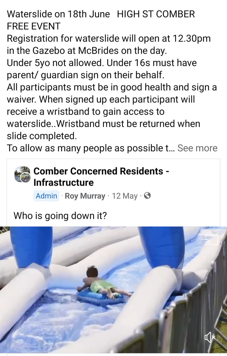 AlisonW37619617's tweet image. Anyone fancy a slide down High Street in Comber tomorrow you can get a ticket on the day and its free. This is the slide you may have seen in London for Platinum Jubilee.