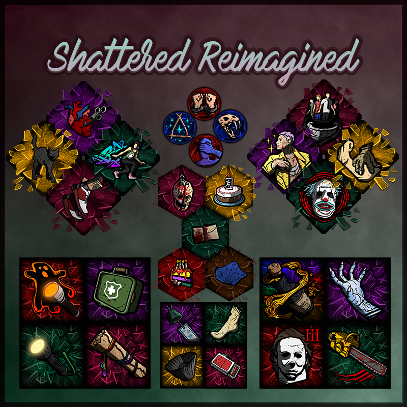RealSlowLoris's tweet photo. The "Shattered Reimagined" icon pack is finally updated to the Anniversary / Roots of Dread chapter! Below is a link to the Reddit post and info on how to install it if you want to!
https://t.co/bxKQUBUY3P
#dbdart #dbd #ShirtMySurvivor #dbdiconpacks https://t.co/9PAshuAnID