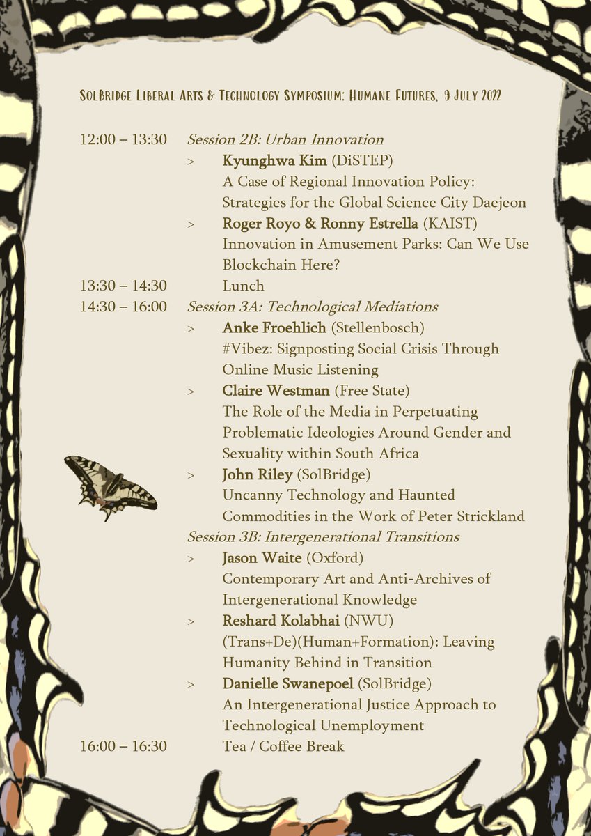 SolBridge_LATS's tweet photo. We are delighted to confirm our program for the  SolBridge Lib Arts and Tech #Symposium: #HumaneFutures on 2022.07.09! To register for this exciting event and take part in discussions surrounding #sustainability, #equity, and #innovation visit https://t.co/EFDGYHScAM. https://t.co/kL2MZlIw2f