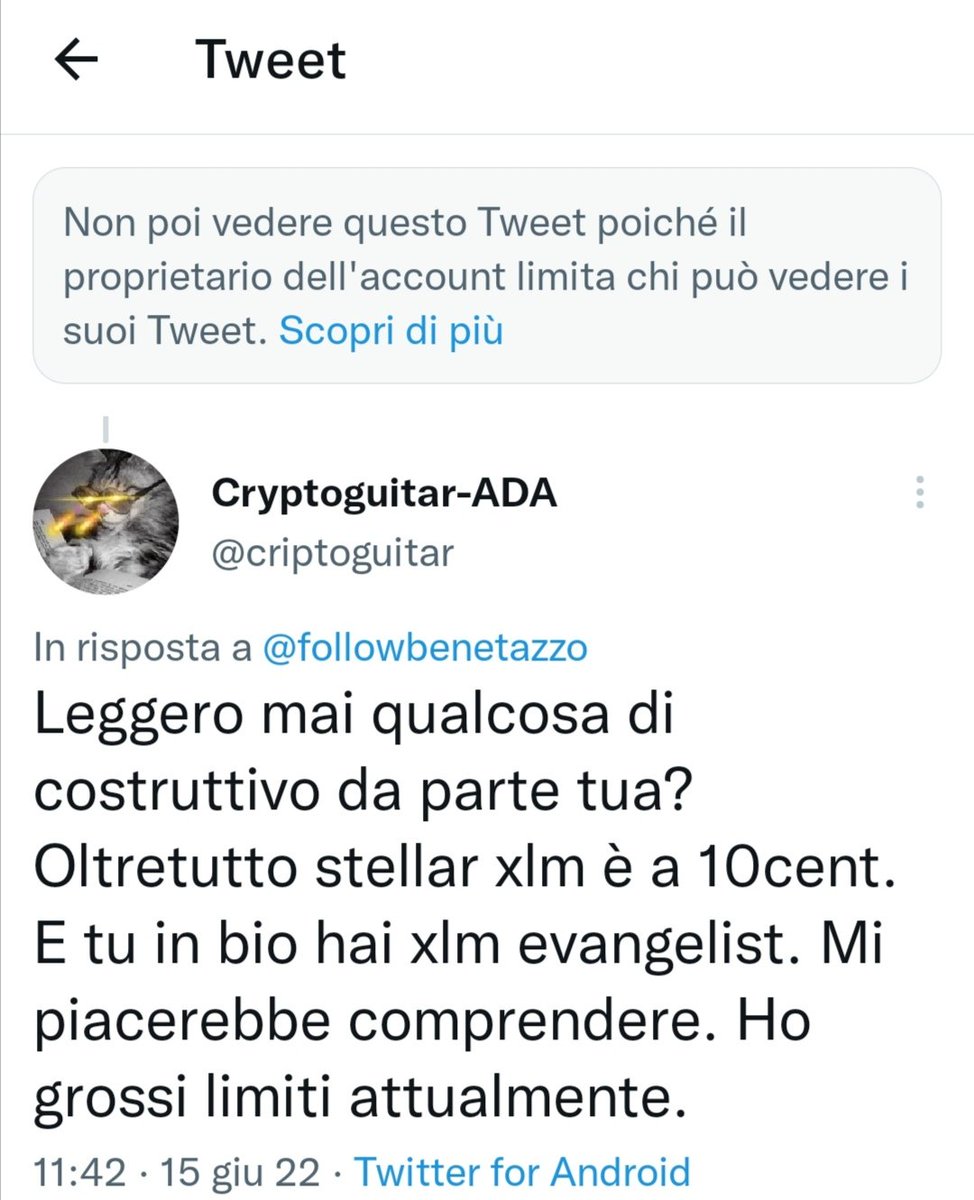 Libertà di confronto su #cryptovalute. Con #followbenetazzo #cryptocurrency #Bitcoin #ETH
Neanche fossimo tra i banchi delle elementari.