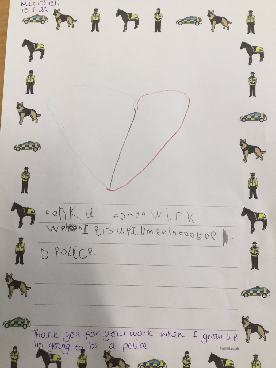 EPSMissMichael's tweet photo. Thank you so much to @MPSEnfieldHW for your visit this week. Reception really enjoyed learning about your job and how you keep us safe 👮🏼👮🏽‍♂️@Eastfield_EN3 @hussain_roksana https://t.co/n2lNI7nb86
