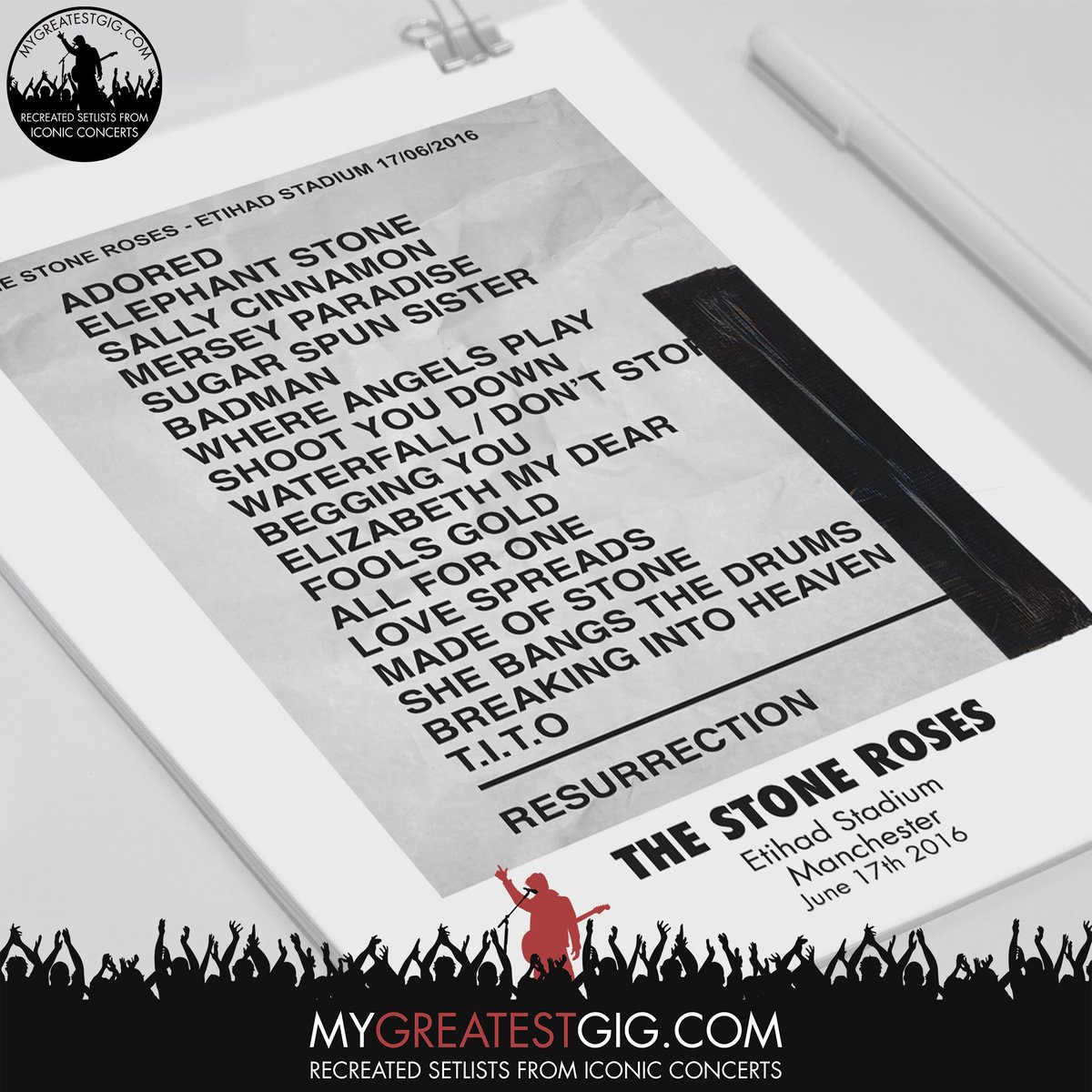 greatestgig's tweet photo. On This Day 6 Years ago (17th June 2016) Stone Roses played Manchester
...and we’ve recreated the setlist
#MyGreatestGig #Setlist #RecreatedSetlist #SetlistArt #SetlistPoster #GreatestGig #RunningOrder #SongList #MusicArt #LiveMusic #StoneRoses #Stonerosessetlist #stonerosesfans https://t.co/vYWxjZ3tCB