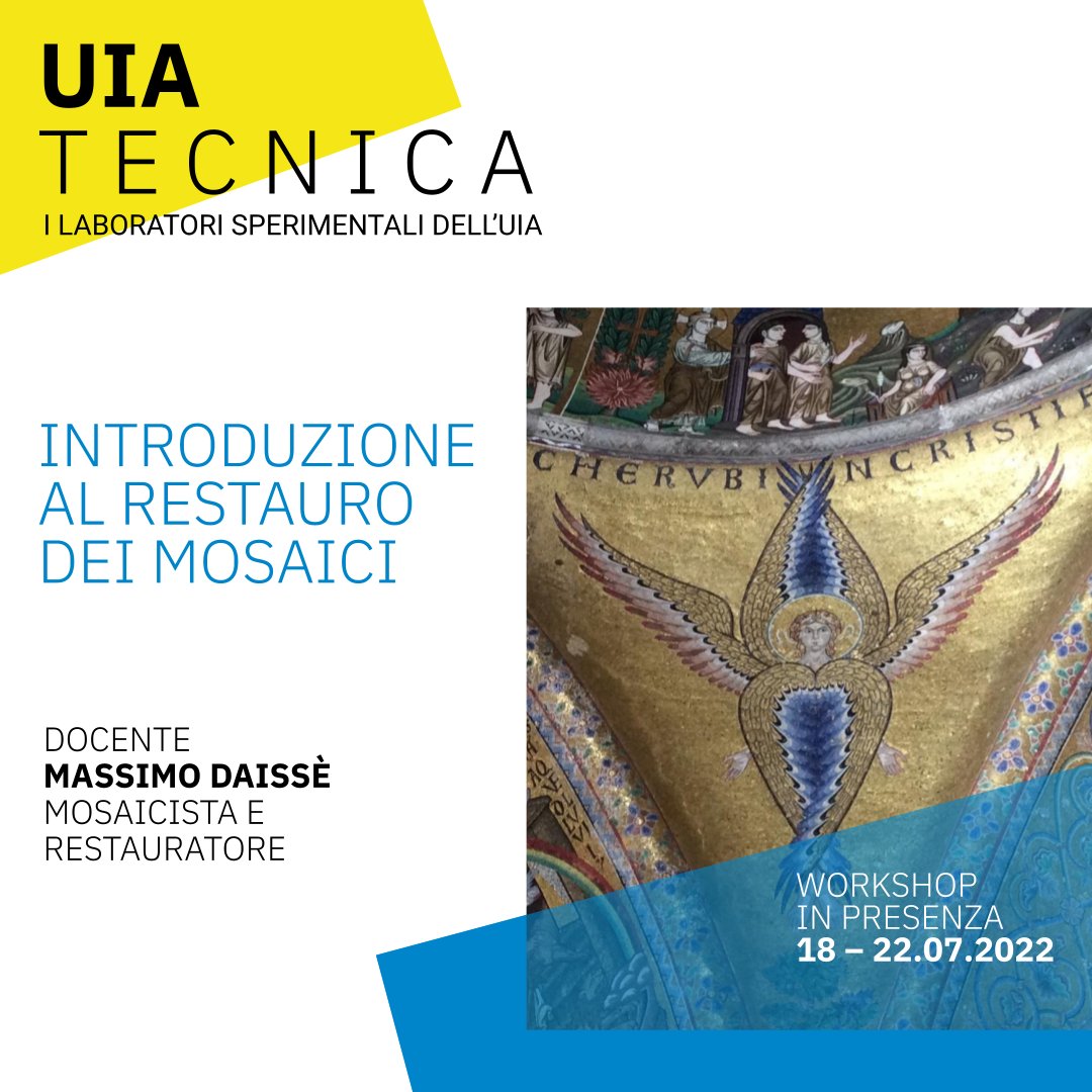 #UIAtecnica

🎯 Iscriviti al nostro WORKSHOP di 𝐈𝐍𝐓𝐑𝐎𝐃𝐔𝐙𝐈𝐎𝐍𝐄 𝐀𝐋 𝐑𝐄𝐒𝐓𝐀𝐔𝐑𝐎 𝐃𝐄𝐈 𝐌𝐎𝐒𝐀𝐈𝐂𝐈 per approfondire lo studio delle origini del #MOSAICO e mettere in pratica le tue nuove conoscenze con efficaci attività laboratoriali  
👉 bit.ly/3Oan2AI