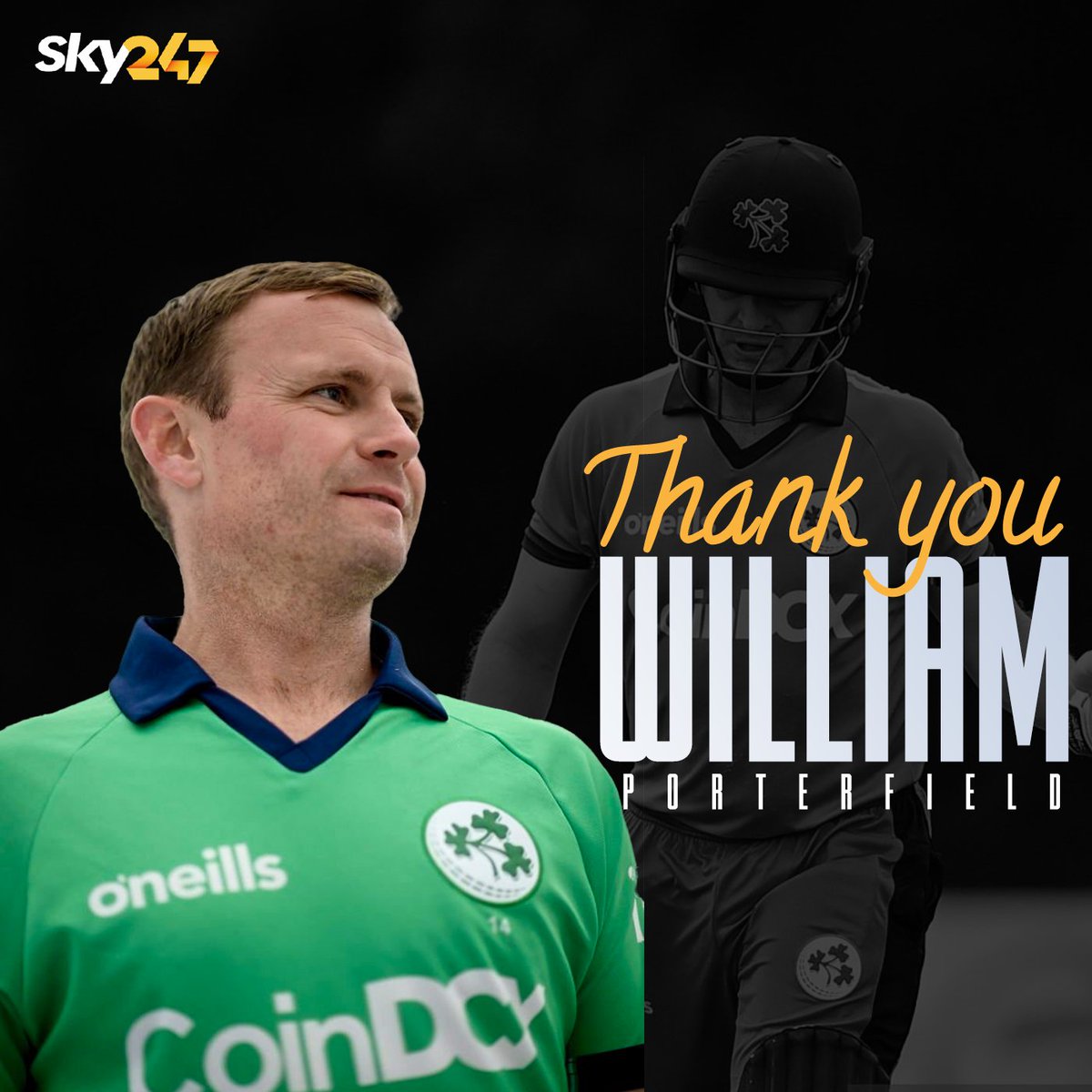 officialsky247's tweet photo. William Porterfield has announced his retirement from international and representative cricket
.
.
.
.
#Cricket #Ireland #WilliamPorterfield #pottersfield #irish #Captain #Irish #IrishCricket
#Cricket #cricketlovers #cricketfans #cricketlife #cricketworld #cricketmatch #SKY247 https://t.co/maGpx37az8