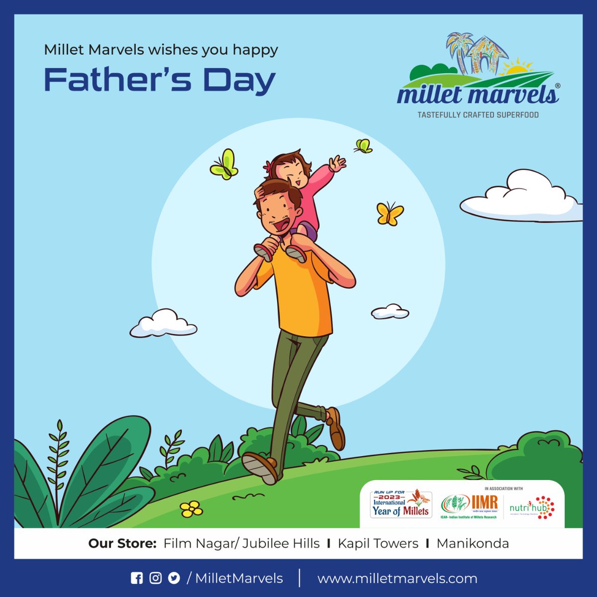 MilletMarvels's tweet photo. Millet Marvels wishes you πππ©π©π² π
πππ‘ππ«π¬ πππ²
#fathersday2022 #milletmarvels #switchtomillets #happyfathersday https://t.co/W7Z6U7Q6p4