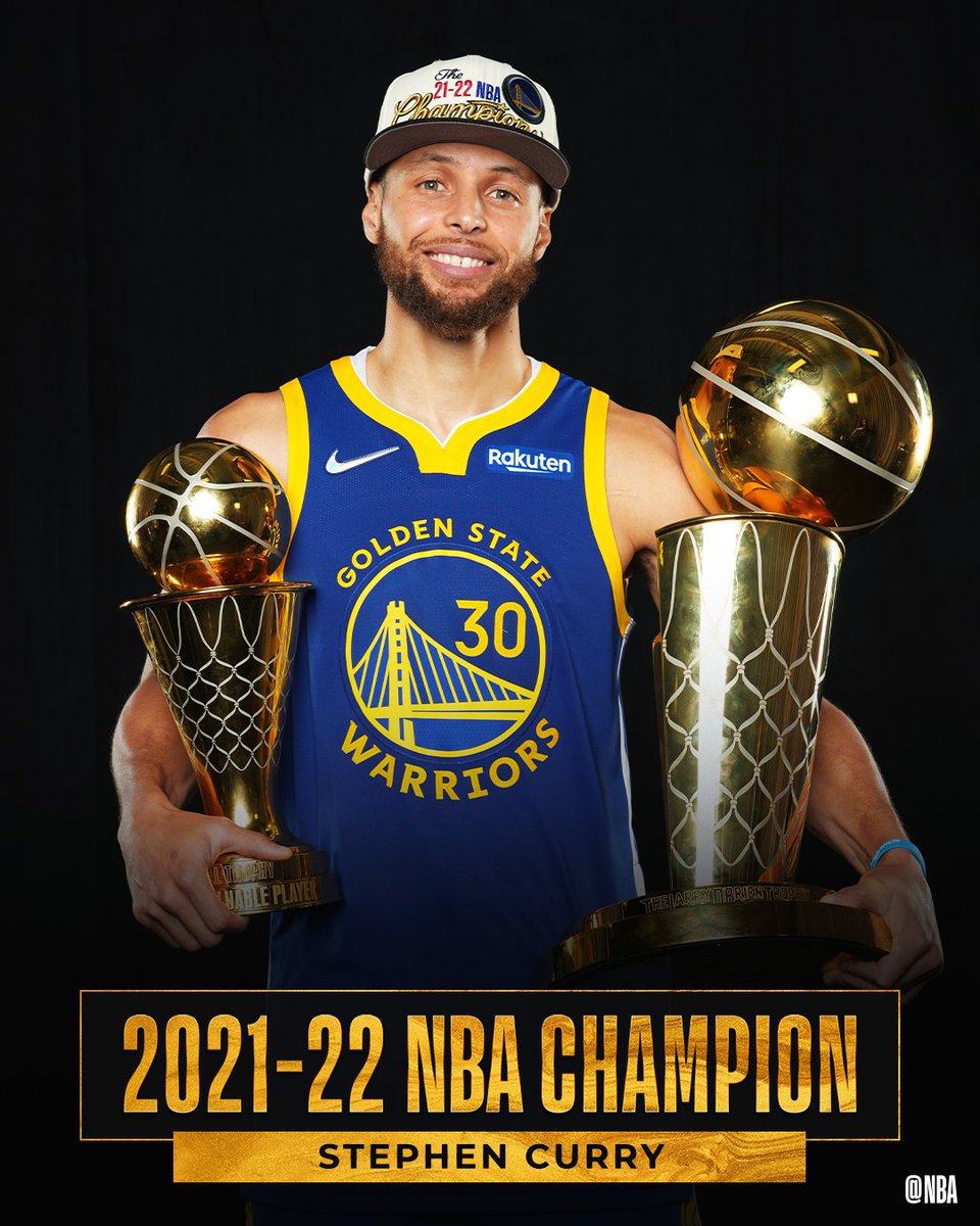 Drafted 7th overall out of Davidson in 2009, 8x NBA All-Star, 2x #KiaMVP... and now 4x NBA CHAMPION in Year 13. First-time Bill Russell #NBAFinals MVP... Stephen Curry! #NBA75