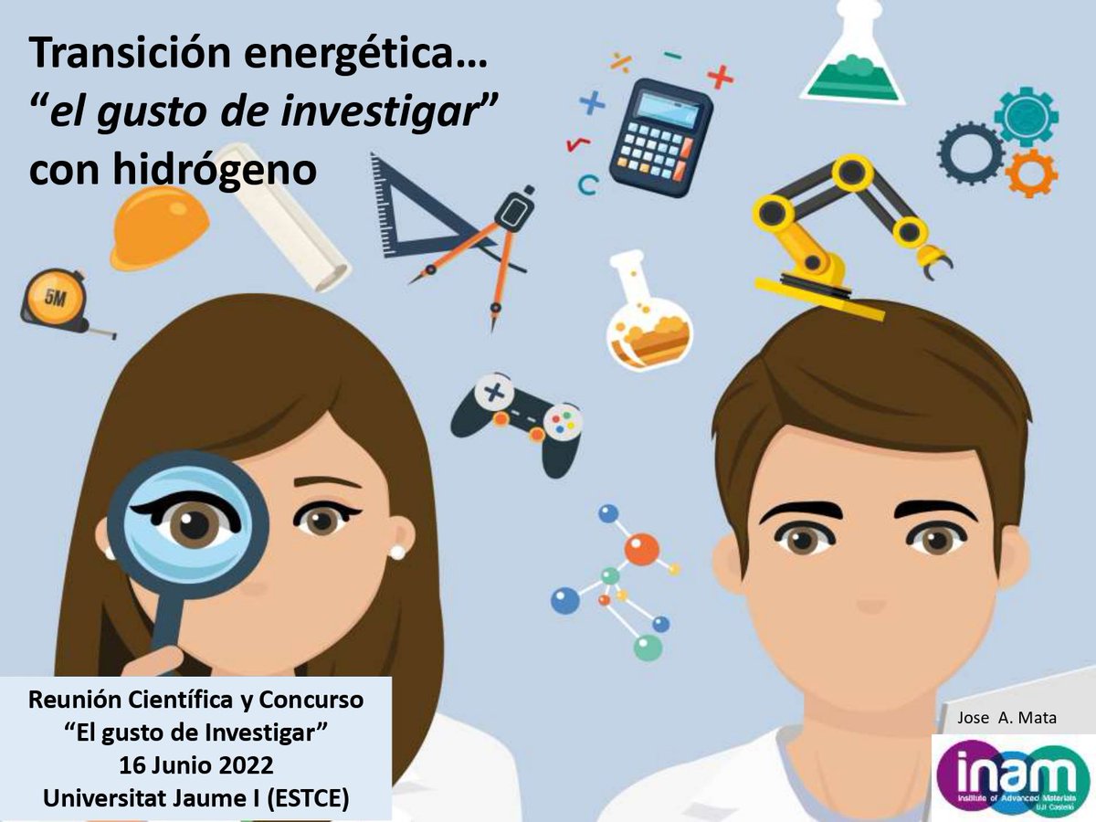 L'investigador José Antonio Mata ha impartit una conferència sobre transició energètica amb hidrogen en les jornades organitzadores per l'UJI i CEFIRE que coincideix amb el lliurament dels guardons als joves investigadors/es de la XII Reunió Científica "El gust per Investigar"