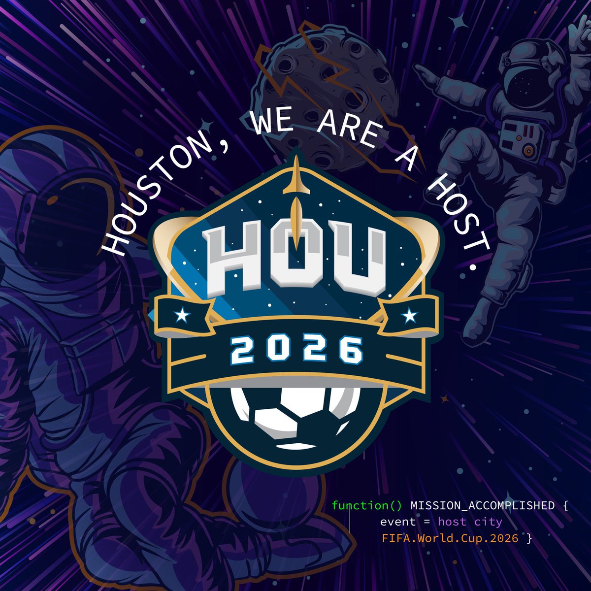 Our city. Our home. ⚽🚀

#Houston2026 #SpiritofHouston #FIFAWorldCup #HostCity2026