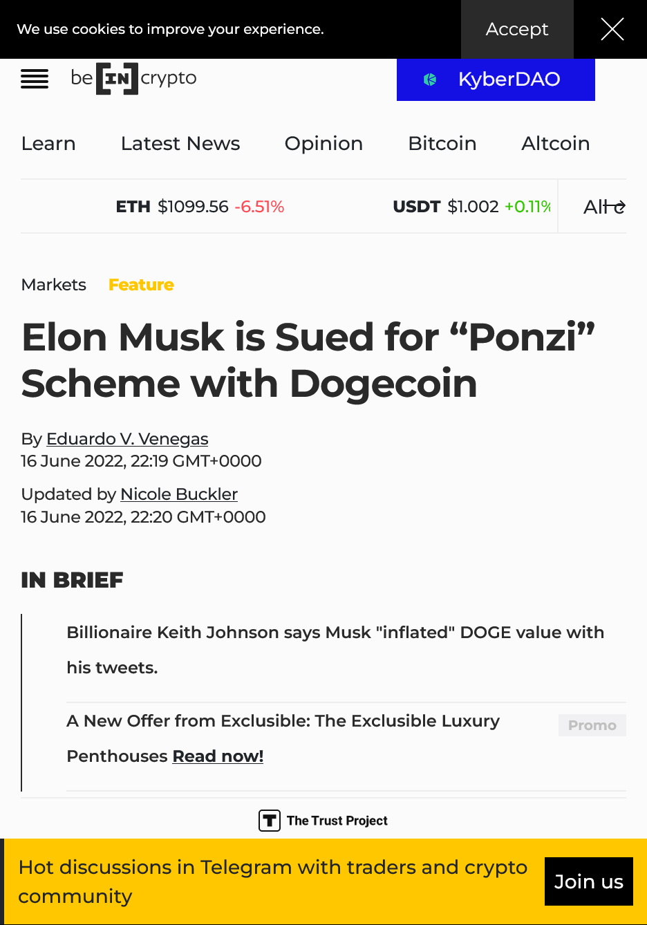 Timednews Com 马斯克摊上大事狗狗币投资者状告索赔2580亿美元 被告自19年 以来就意识到 狗狗币没有任何价值 但却大肆宣传从交易中获利 诉状称 马斯克利用其世界首富的地位经营和操纵狗狗币金字塔计划 以获取利润 曝光 并以此为乐