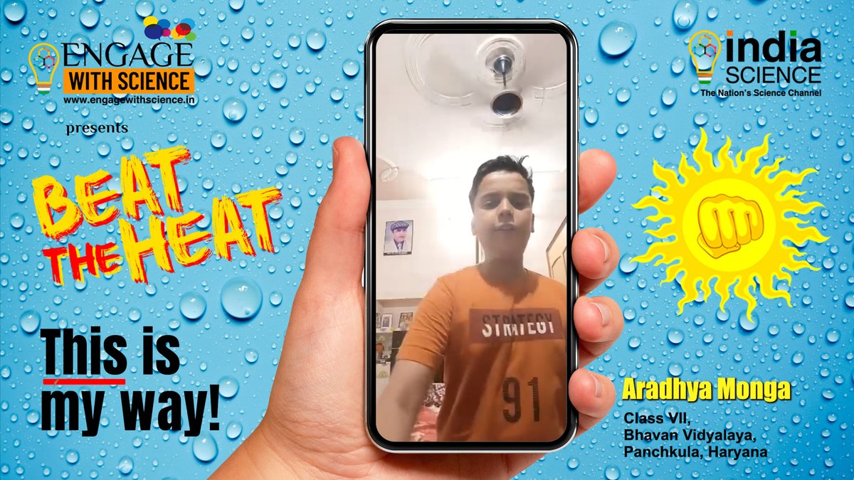 EngageWScience's tweet photo. This is Aradhya's idea to beat the heat, what about yours? Share your ideas with us and help others beat this heat.
https://t.co/Hhxe0MGwQU
#beattheheat #summer #engagewithscience https://t.co/J8Dm4IKCPD