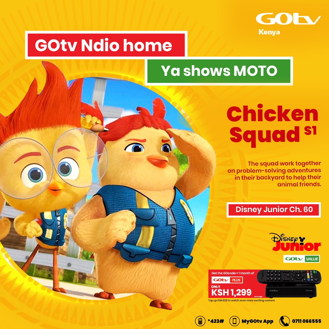 bevalynekwambo3's tweet photo. Let children learn problem solving skills by watching how the squad work together on problem solving adventures in their backyard to help their friends Airs at 1 pm.
Download #MyGOtv App or Dial ✳423# to buy or reconnect to GOtv &amp; Keep the kids entertained. #GOtvKidsWajibambe https://t.co/0SHC78agBD
