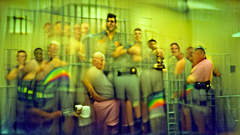 GayAI_'s tweet photo. #GayAI Prisoners and cops https://t.co/1vJJDIZI6E