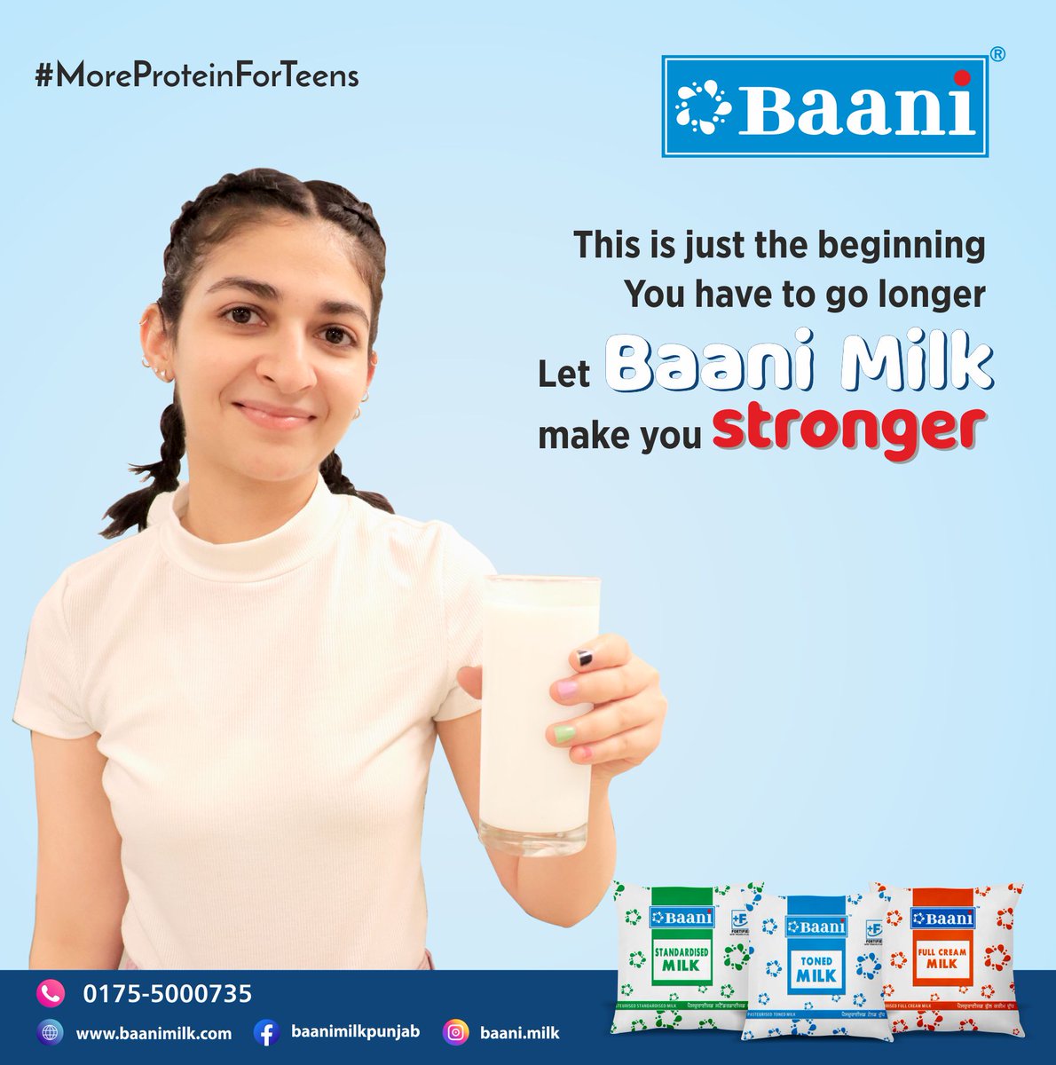 BaaniMilk's tweet photo. One of the most crucial times to establish lifelong bone health is during adolescence. Baani Milk is your daily dose of essential nutrients and it is amazingly yummy!
#baani #milk #baanilassi #lassi #baaniMilk #stroger #dahi #ghee #dairy #plainlassi #refreshing #becool #enjoy https://t.co/bVlWv8dpKs