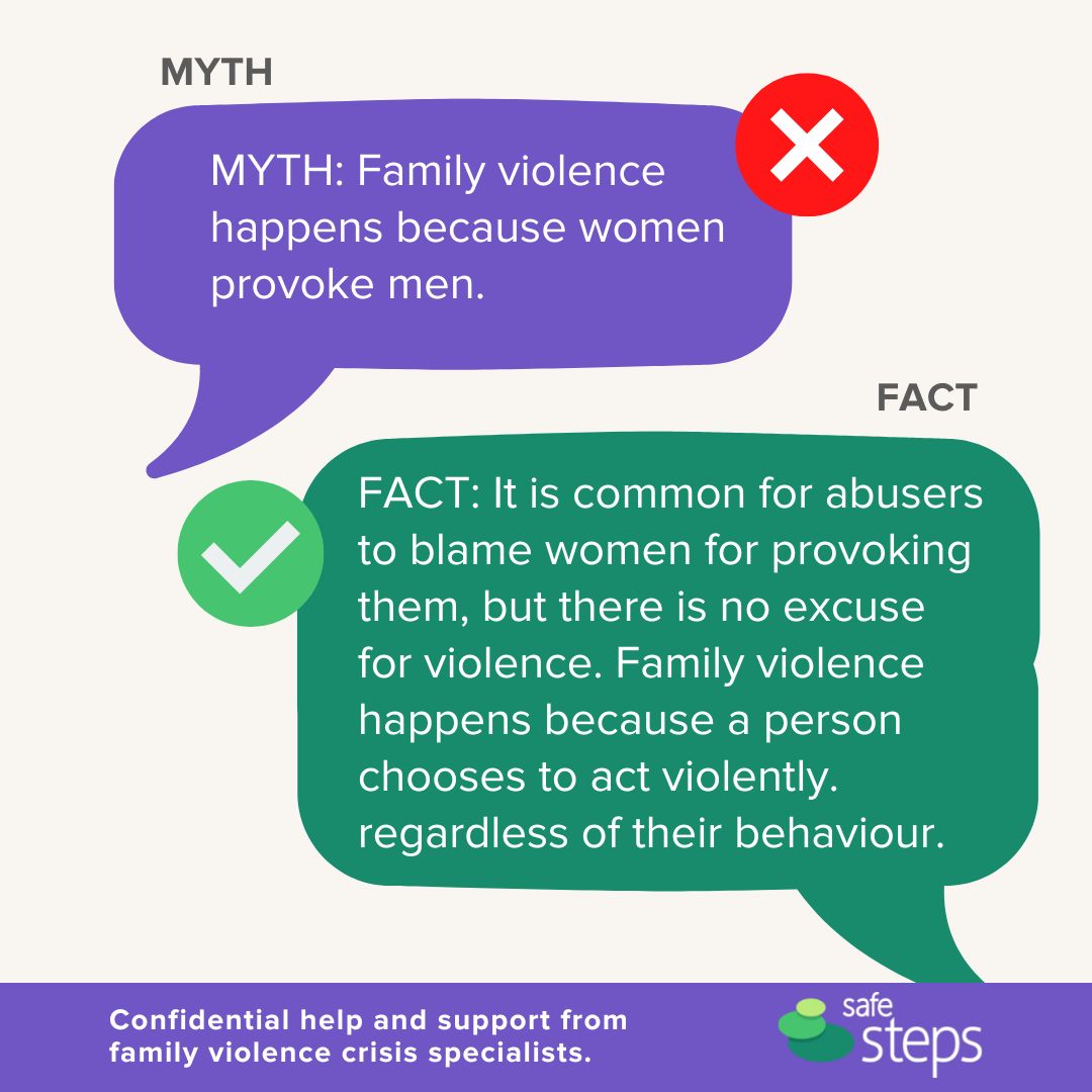 safestepsFV's tweet photo. There are many beliefs about family violence that simply are not true. Educating people and the wider community about the realities of family violence is an important prevention strategy.
Visit https://t.co/O1cIJd6jWl
#endfv #fvsupport #safestepsfv https://t.co/ReU7LiejWv