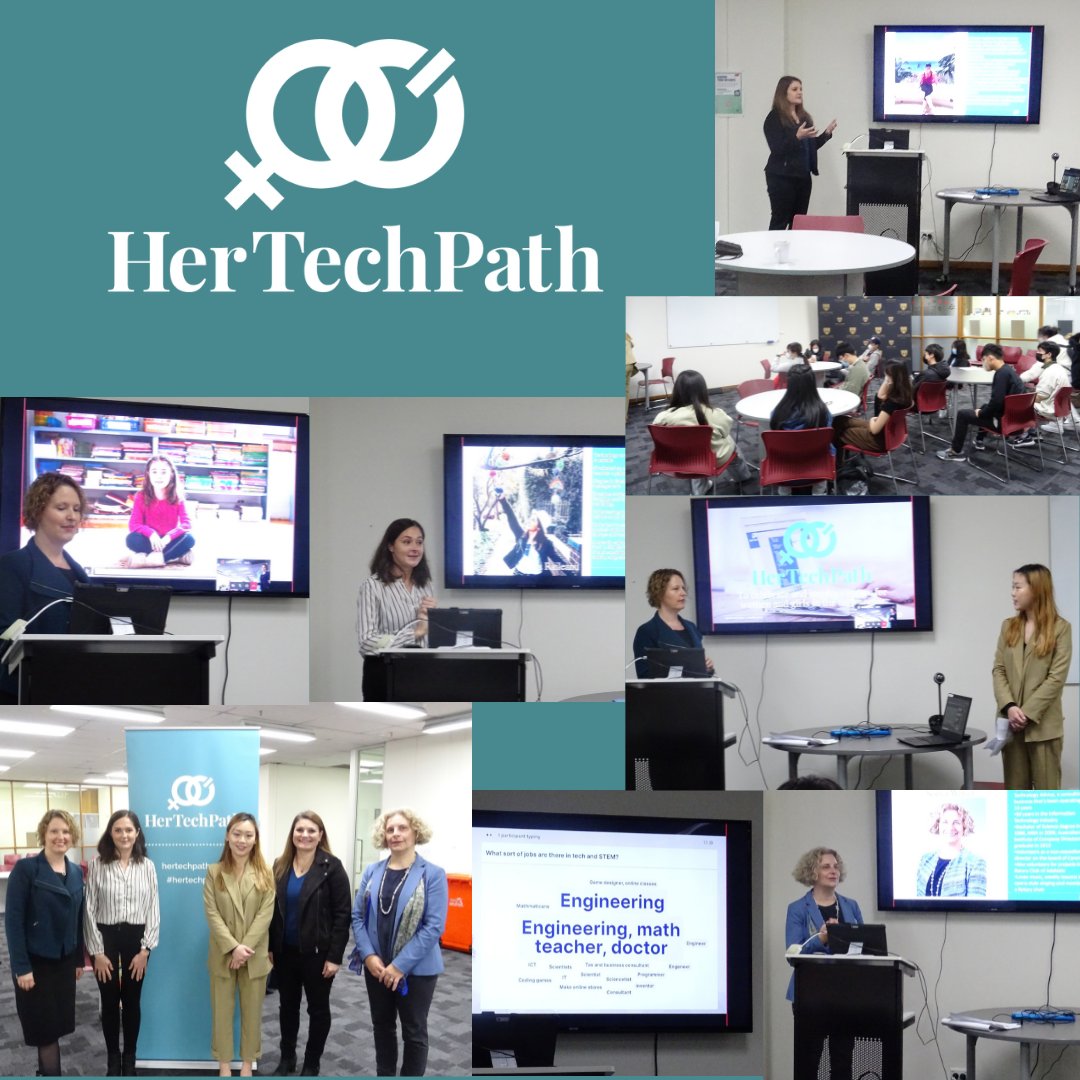 HerTechPath's tweet photo. A huge thank you to Sally Xu and Adelaide International School for inviting HerTechPath to speak with 30 Year 8 to 12 students on Thursday 16 June about careers in tech and STEM. #womenintech
#girlsinstem #girlsintech #girlseducation #hertechpath #womenchangemakers #women #ikigai https://t.co/L6sRm6GzoL