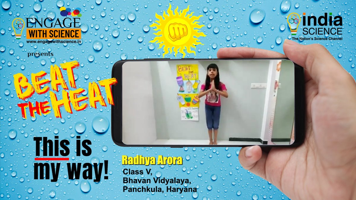 EngageWScience's tweet photo. This is Radhya's idea to beat the heat, what about yours? Share your ideas with us and help others beat this heat.
https://t.co/pfJ8kurTCC
#beattheheat #summer #engagewithscience https://t.co/kD4oO58Sa9