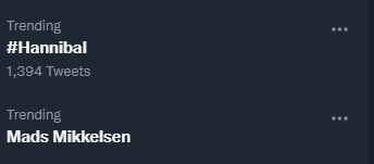 Ok #Hannibal and #MadsMikkelsen trending today 0.o What is happening haha; Also I can choose if my tweet is public or not now? Is that a beta feature?