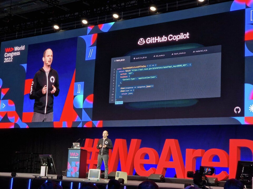 GitHub on X: GitHub CEO @ashtom spoke at @wearedevs recently, and shared  his thoughts on the big changes ahead for developers.   / X