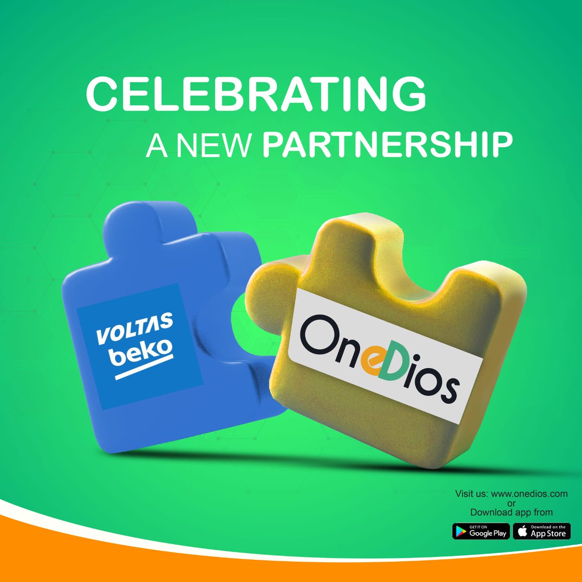 OneDios_India's tweet photo. We are delighted to announce our new Official Partnership with @Voltasbeko
Now you can book a service or complaint to any Voltas Beko product through OneDios App in just 60 seconds
No need to call customer care.
#onedios #voltasbeko #bookservice #onediosvoltasbekopartnership https://t.co/dv69FIhXhT