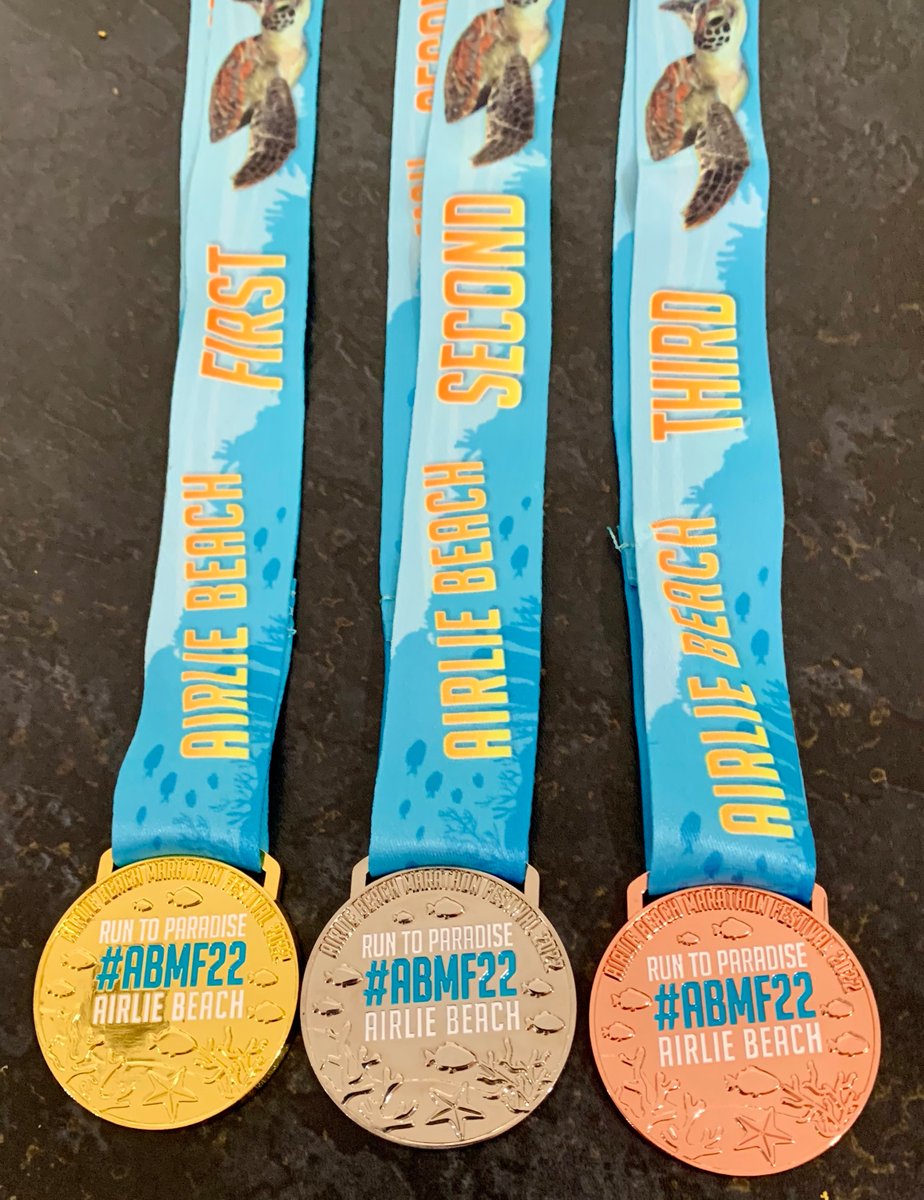Age category winners get gold! Only kids age category winners get gold, silver and bronze! Register now to win! Go to runairlie.com.au #marathon #halfmarathon #10km #5km #2km #1km #magicmile #kids #corporate #ABMF22 #lovewhitsundays