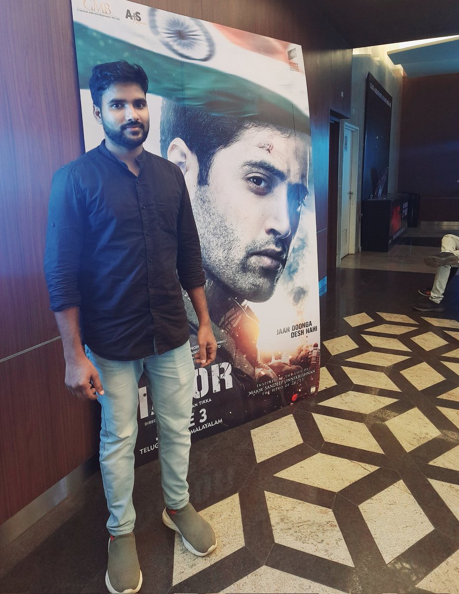 imDParida's tweet photo. Watched #major 🇮🇳❤️
What a film loved it completely!

@AdiviSesh #MajorTheFilm #IndiaLovesMajor 🤗 https://t.co/FIimYI8x9O