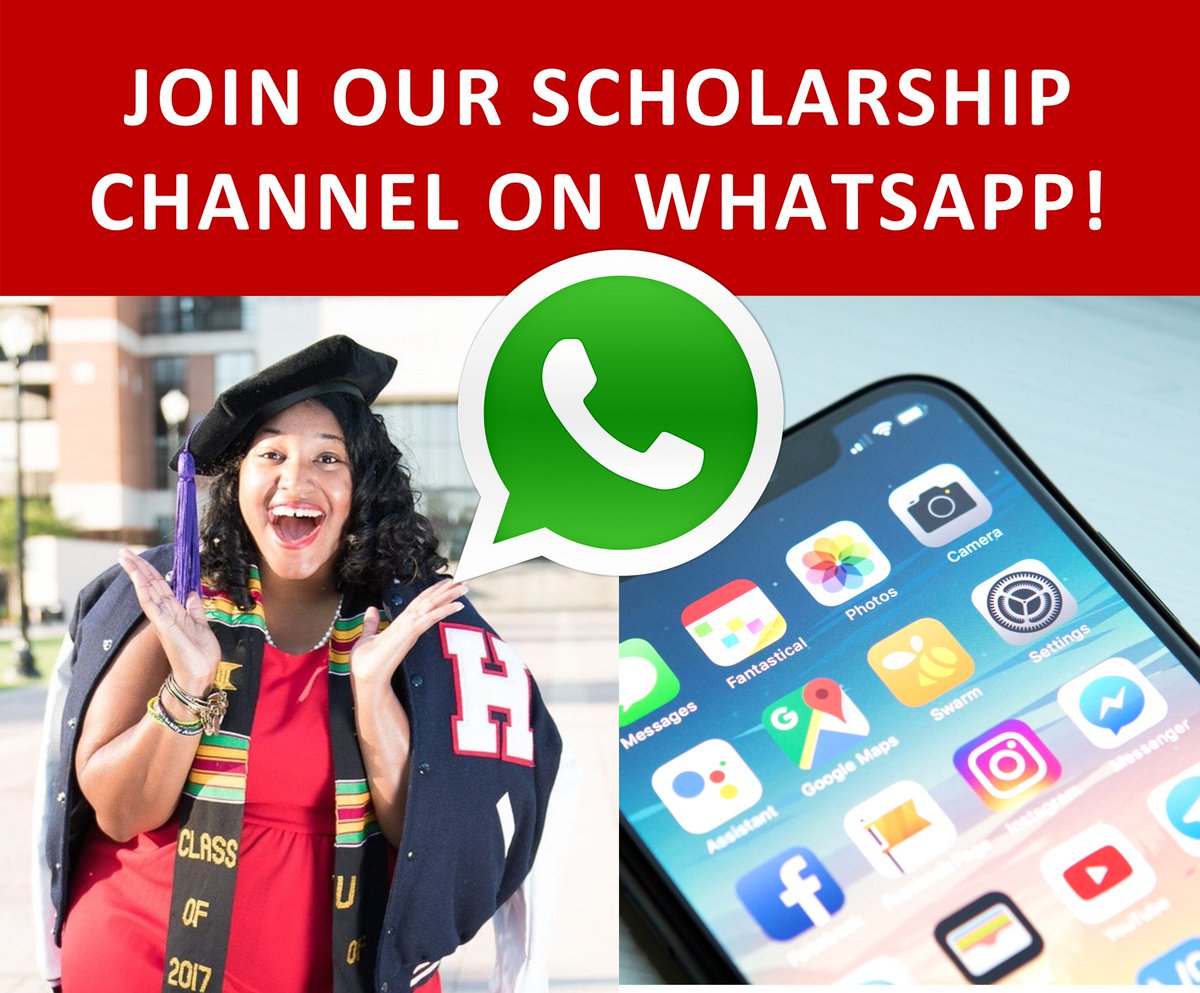 Are you a #student, graduate or early career #researcher from an #African country? Are you looking for a #scholarship or #fellowship? Then join our WhatsApp channel for free daily scholarships and opportunities! Link: bit.ly/3tCSeAM

#africademics #studyabroad #education