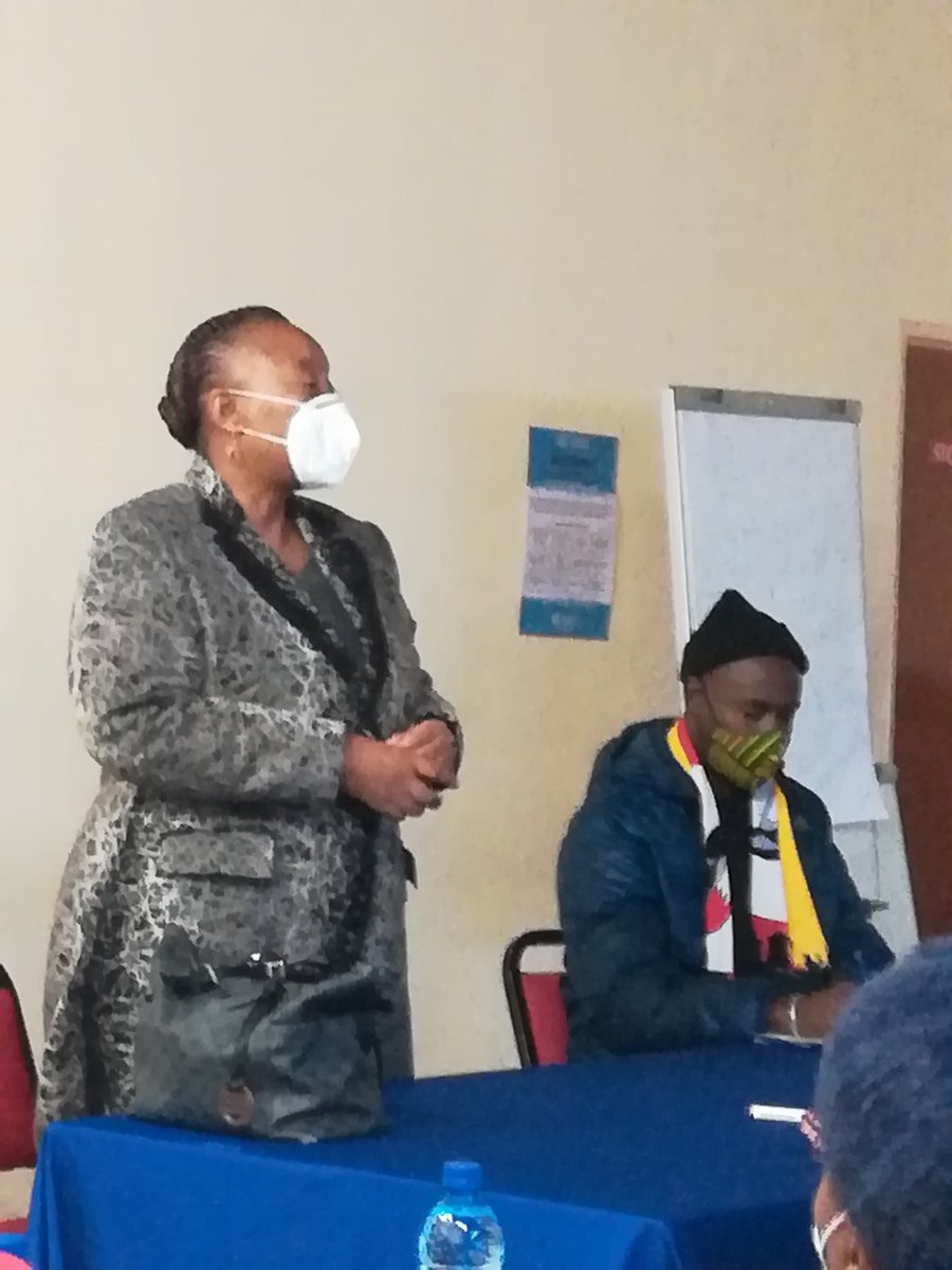 Directer General Health Services making her remarks at the Progress Review of Lesotho National Public Health Security Plan at Thaba Bosiu