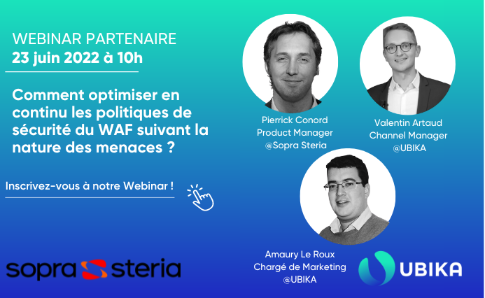 [#webinar <a href="/ubikasec/">UBIKA</a> et <a href="/soprasteria/">Sopra Steria</a> ] Inscrivez vous et apprenez qu’est-ce que la Trusted #Digital Platform et les différenciateurs par rapport à un Web Application Firewall (#WAF) en mode #SAAS ou un WAF on-premises.

📅  23 juin à 10h00
Inscription :  ➡ app.livestorm.co/ubika/comment-…