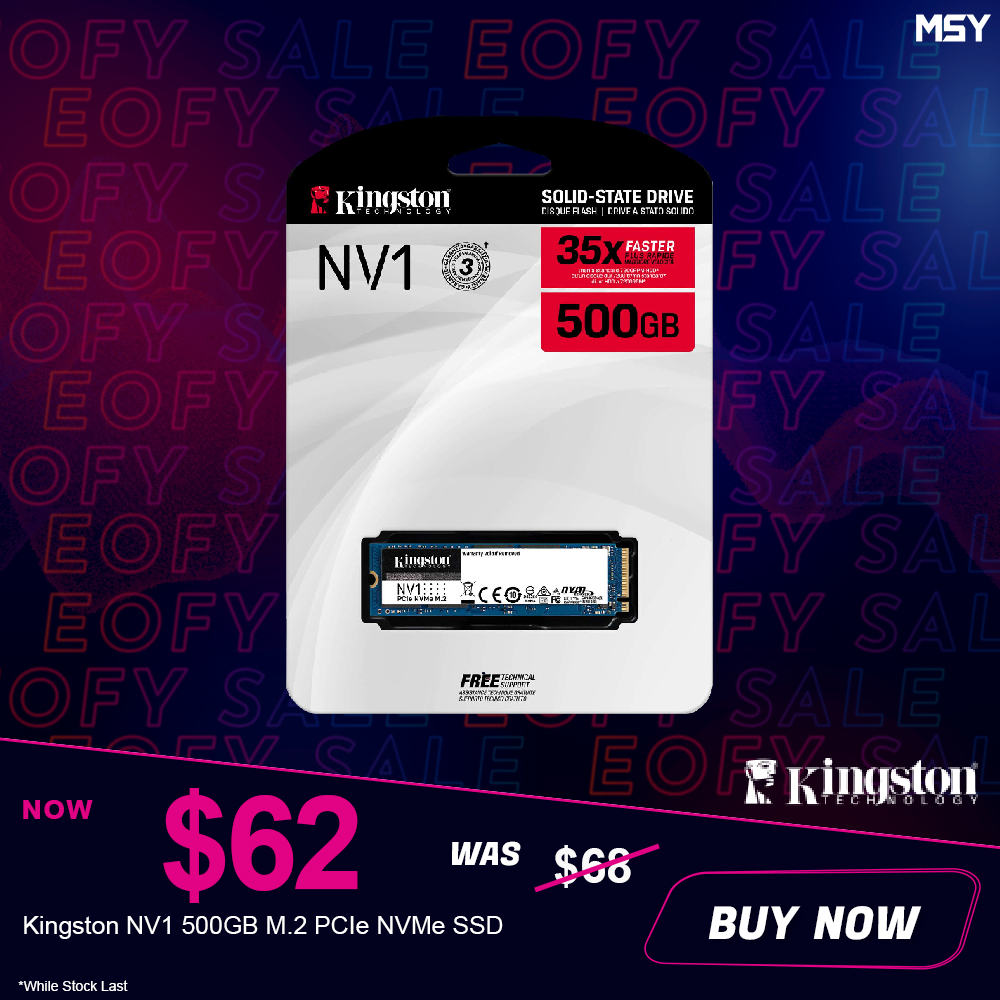 msytechnology's tweet image. Kingston deals just got even better! Come shop for them now!

msy.com.au/online/