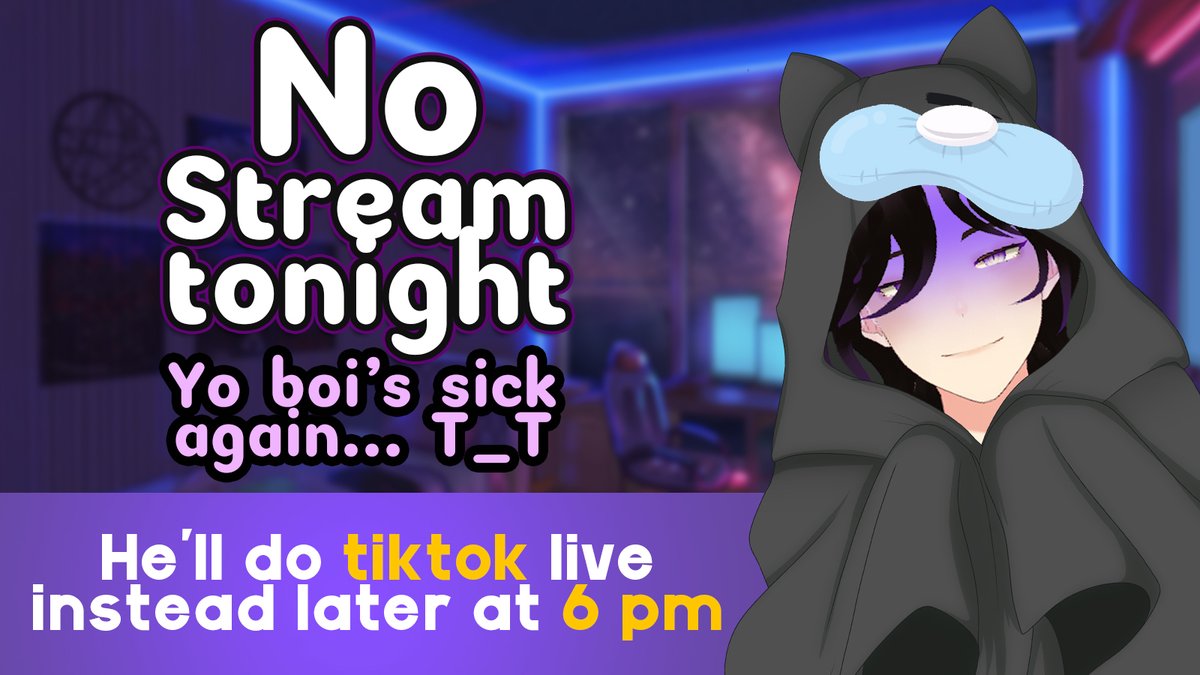 quinnphtwt's tweet photo. No YT stream tonight. I'm sorry about that! Hopefully with proper rest and prayers to the old gods I can fully recover just in time for tomorrow's live stream. I'll probably do tiktok live later tho, less tolling to yo boi's weak-ass body. 
Tiktok link: https://t.co/cAEUNMtyxz https://t.co/paukE48jNH
