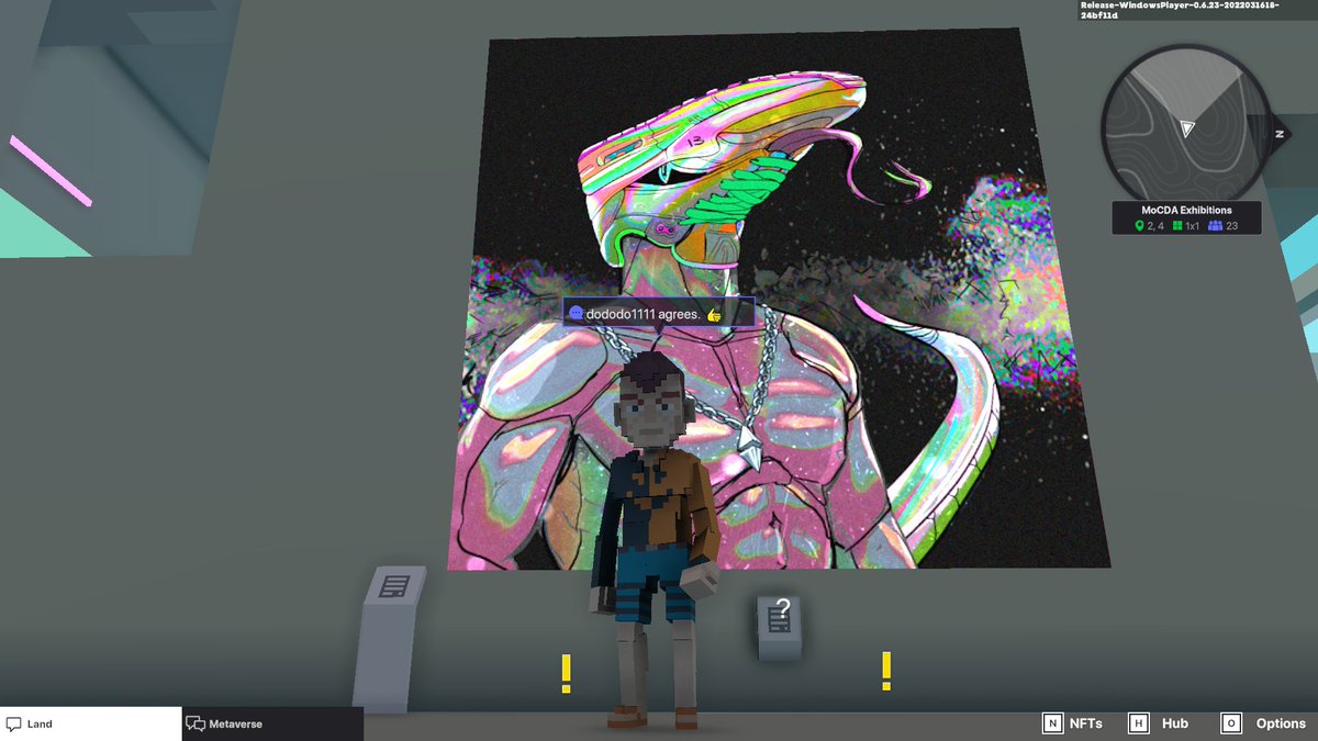 bilbobo5's tweet photo. @TheSandboxGame @MOCDA_ I just participated in the #TheSandbox weekly contest for a chance to win 200 mSAND! Here is my favorite piece from the exhibition, check out my screenshot below!
👇 https://t.co/eVUAWW63XQ