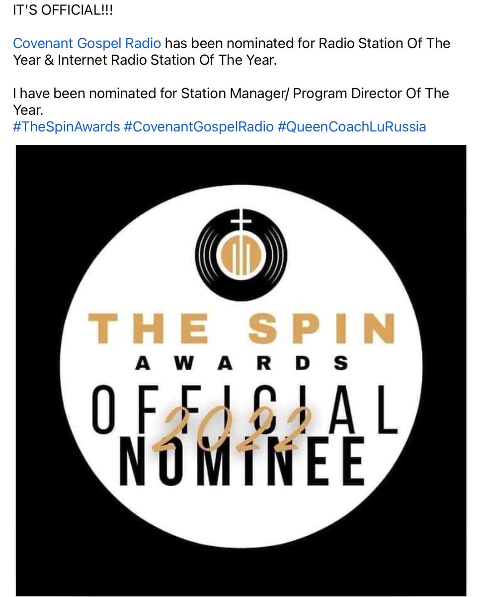 LuRussiaCain's tweet photo. #TheSpinAwards #DrLuRussia #QueenCoachLuRussia #ItsOfficial https://t.co/CqpbdeDOxj