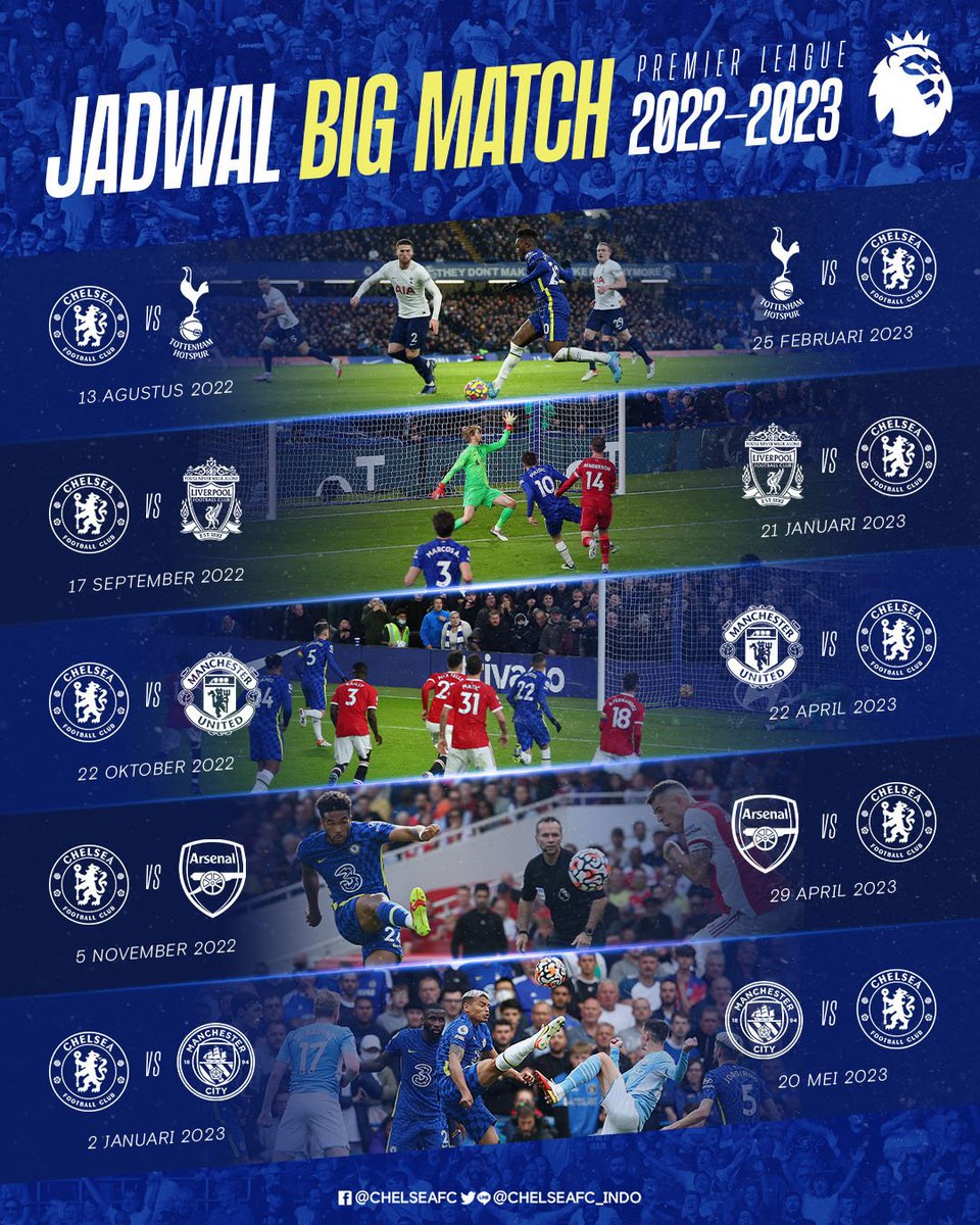 chelseafc_indo's tweet image. 1⃣0⃣ duel akbar the Blues telah terhampar di Liga Primer 2022/23! ⚔️💥

Jadwal big match manakah yang kalian nantikan, Blues? 🧐

#CFCIndo