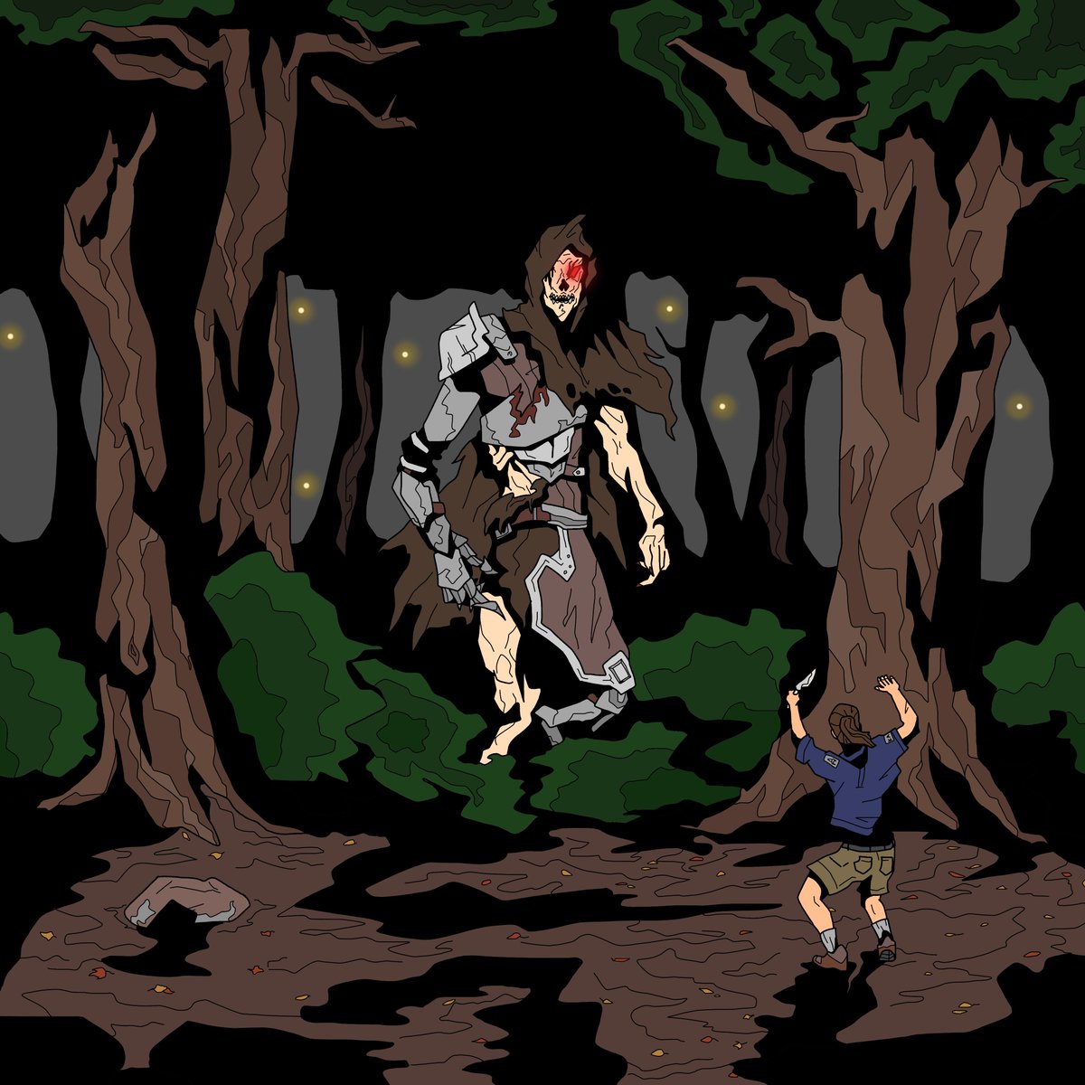 NAVART_'s tweet photo. Been a while.
More fanart of HTSC by @Bonnie_Quinn 
#howtosurvivecamping #horror #creepy #art https://t.co/J2uHhxIOdQ