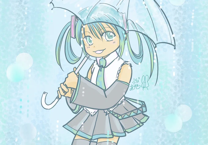 雨降って嬉しいので、過去の雨絵を貼る

#メイドインアビス #初音ミク #雨 
