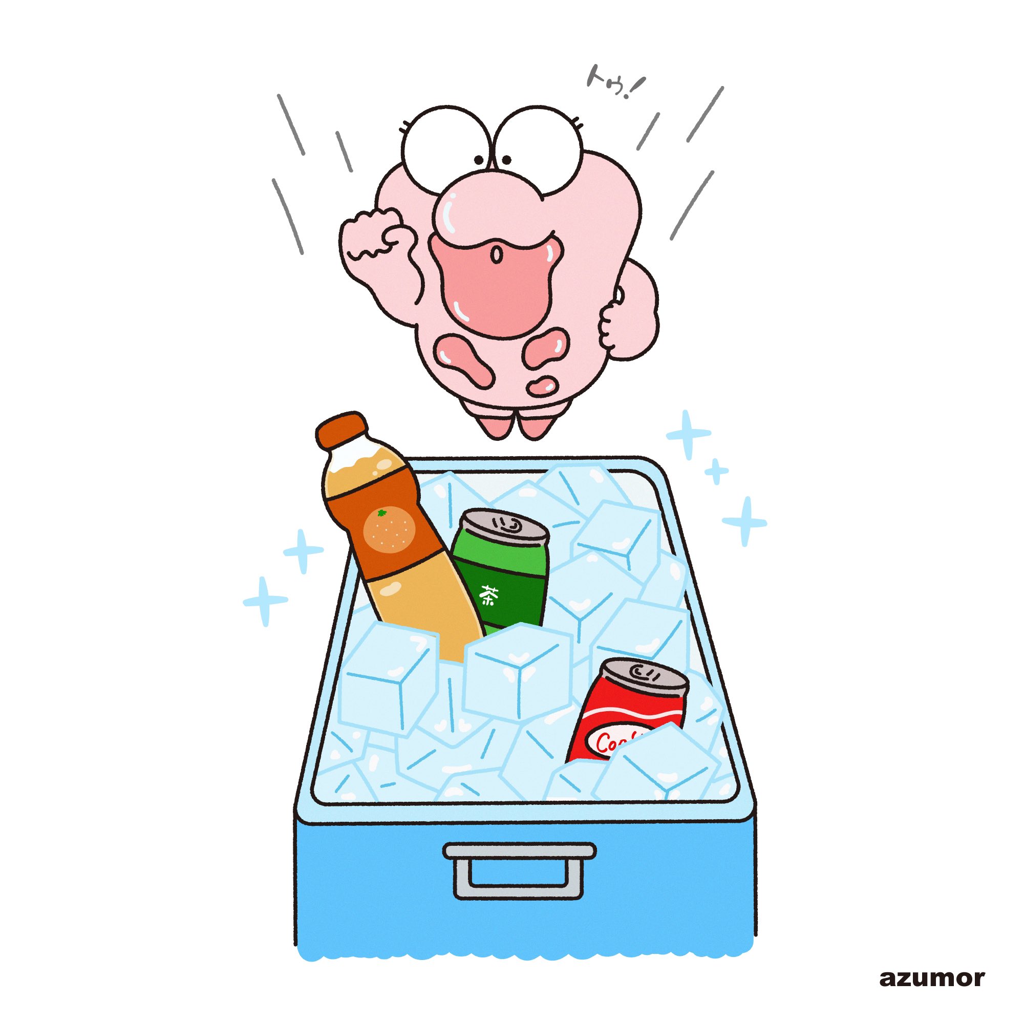 Azumor クーラーボックスに飛び込むニック イラスト 絵描きさんと繋がりたい 肉 キャラクター 夏 暑い カラフル Illustration T Co 36xjnnlt1u Twitter
