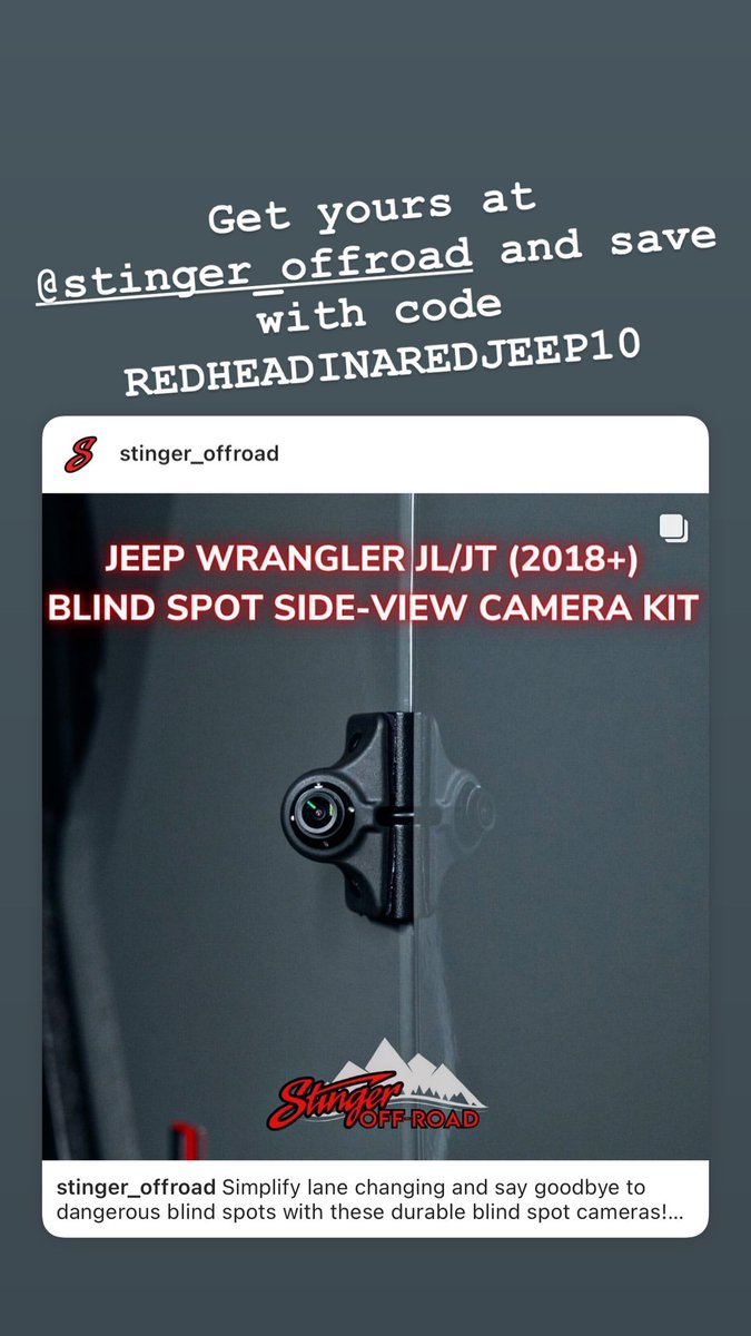 redheadinaredjk's tweet photo. Get yours at @stinger_offroad and save with code REDHEADINAREDJEEP10 #stereos #backupcamera #techy #jeep #jeepstuff #wrangler #jeepwave #discountcode #stingeroffroad https://t.co/x3rjVfThYR