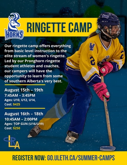 Join us this August for Ringette summer camp with the Pronghorns! 

For more information or to resigster, please visit communityprograms.ulethbridge.ca/Program/GetPro…     #ringette #ringettealberta #pronghornsringette #universityoflethbridge